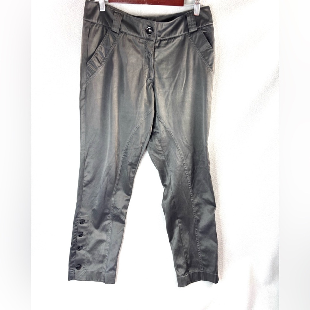 Carlotta PP 32 Workwear Trousers - Sleek Tailored Fit Heavy Satin in Pewter